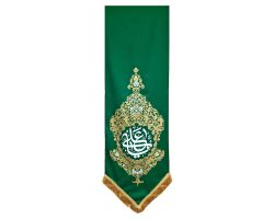 00201501-بیرق کج راه سبز ۵۰در۱۴۰ بهشت یا علی ع