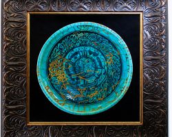 01-00101001-قاب بشقاب سفالی طرح «صلوات خاصه امام رضا»1