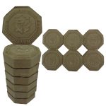 101163-مهر تربت مخلوط کربلا 8ضلعی قطر4 عرض1 بسته 6