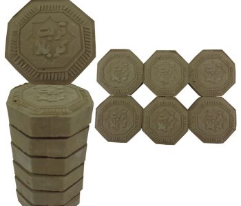 101163-مهر تربت مخلوط کربلا 8ضلعی قطر4 عرض1 بسته 6