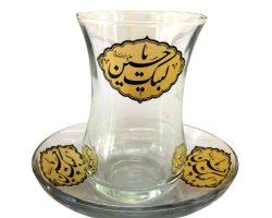 103080-استکان و نعلبکی کمرباریک لبیک یا حسین ع-6تا