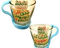103488-لیوان شیشه ای شفاف کودکانه طرح عشق علی و بچه هاش در دلم3