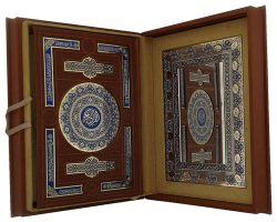110144-قرآن وزیری معطر چرم جعبه دار با آیینه و نفیس خط عثمان طه بدون ترجمه نشر اسلامی30