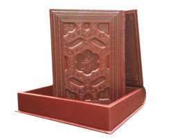125268-کتاب نفیس دیوان حافظ وزیری گلاسه چرم جعبه د